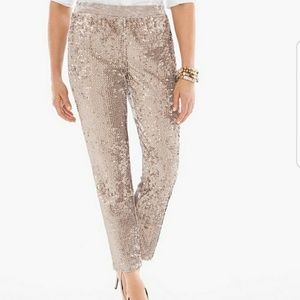 New Chicos Sequin Velvet Pants
